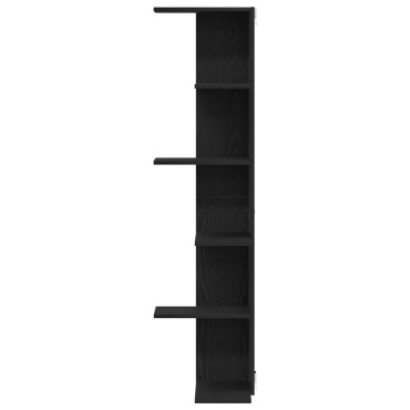vidaXL Γωνιακό Ράφι Μαύρο Δρυς 36,5x36,5x140cm Επεξεργασμένο Ξύλο