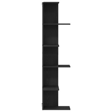 vidaXL Γωνιακό Ράφι Μαύρο Δρυς 36,5x36,5x140cm Επεξεργασμένο Ξύλο