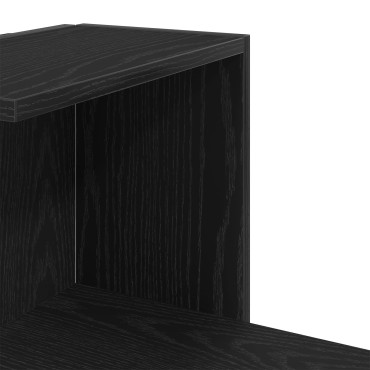 vidaXL Γωνιακό Ράφι Μαύρο Δρυς 36,5x36,5x140cm Επεξεργασμένο Ξύλο
