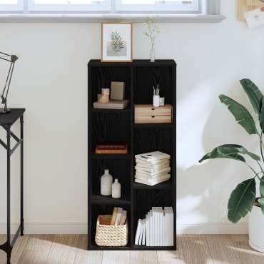 vidaXL Ράφι Μαύρη Δρυς 50x25x105cm Επεξεργασμένο ξύλο 1 τεμ.