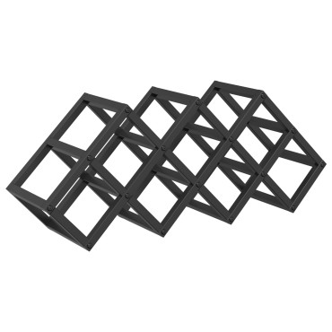 Ραφιέρα κρασιών vidaXL για 9 μπουκάλια, 63x16,5x25cm από χάλυβα βαμμένο 1 τεμ.