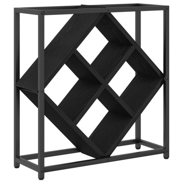 vidaXL Ράφι κρασιού Μαύρη Δρυς 51x18x52,5cm Επεξεργασμένο Ξύλο 1 τεμ.