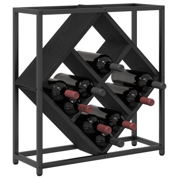 vidaXL Ράφι κρασιού Μαύρη Δρυς 51x18x52,5cm Επεξεργασμένο Ξύλο 1 τεμ.