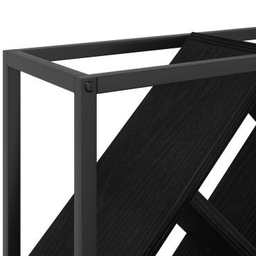 vidaXL Ράφι κρασιού Μαύρη Δρυς 51x18x52,5cm Επεξεργασμένο Ξύλο 1 τεμ.
