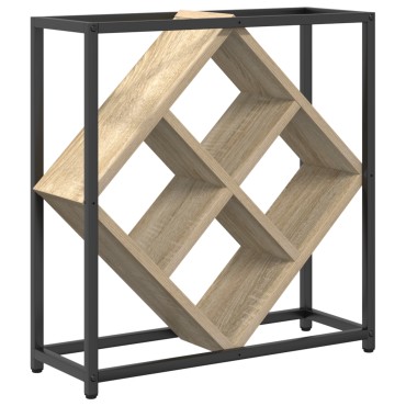 vidaXL Ράφι κρασιών Sonoma Oak 51x18x52,5cm Κατασκευασμένο από ξύλο με επεξεργασία 1 τεμ.