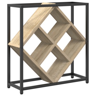 vidaXL Ράφι κρασιών Sonoma Oak 51x18x52,5cm Κατασκευασμένο από ξύλο με επεξεργασία 1 τεμ.