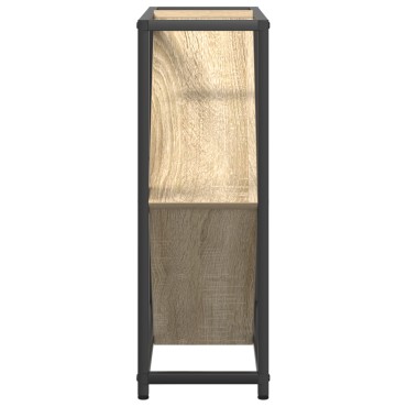 vidaXL Ράφι κρασιών Sonoma Oak 51x18x52,5cm Κατασκευασμένο από ξύλο με επεξεργασία 1 τεμ.