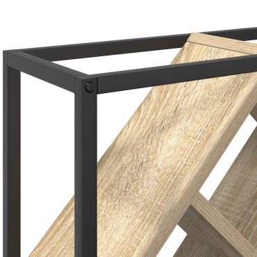 vidaXL Ράφι κρασιών Sonoma Oak 51x18x52,5cm Κατασκευασμένο από ξύλο με επεξεργασία 1 τεμ.