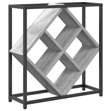 vidaXL Ράφι κρασιών Γκρι Σονομα 51x18x52,5cm Κατασκευασμένο ξύλο 1 τεμ.
