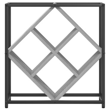 vidaXL Ράφι κρασιών Γκρι Σονομα 51x18x52,5cm Κατασκευασμένο ξύλο 1 τεμ.