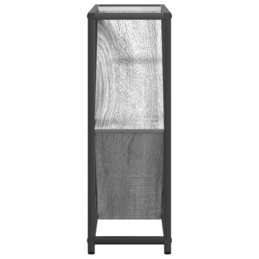 vidaXL Ράφι κρασιών Γκρι Σονομα 51x18x52,5cm Κατασκευασμένο ξύλο 1 τεμ.