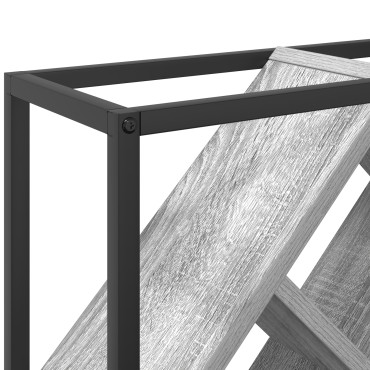 vidaXL Ράφι κρασιών Γκρι Σονομα 51x18x52,5cm Κατασκευασμένο ξύλο 1 τεμ.