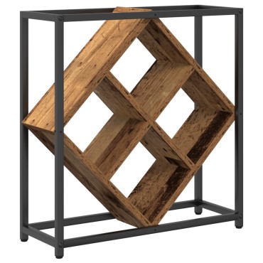 vidaXL Ράφι κρασιών από παλιό ξύλο 51x18x52,5cm Κατασκευασμένο από υλικό ξύλου 1 τεμ.
