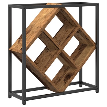 vidaXL Ράφι κρασιών από παλιό ξύλο 51x18x52,5cm Κατασκευασμένο από υλικό ξύλου 1 τεμ.