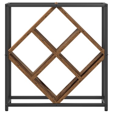 vidaXL Ράφι κρασιών από παλιό ξύλο 51x18x52,5cm Κατασκευασμένο από υλικό ξύλου 1 τεμ.