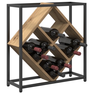 vidaXL Ράφι κρασιών Artisan Oak 51x18x52,5cm Επεξεργασμένο ξύλο 1 τεμ.