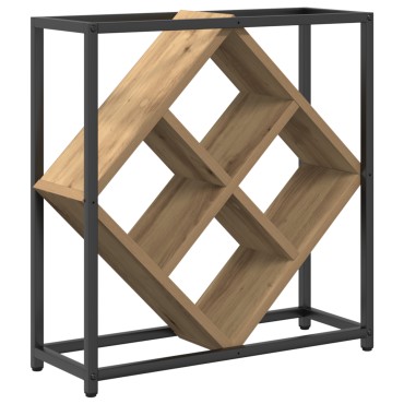 vidaXL Ράφι κρασιών Artisan Oak 51x18x52,5cm Επεξεργασμένο ξύλο 1 τεμ.