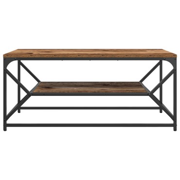 vidaXL Τραπέζι Καφέ με Ράφι από Παλαιό Ξύλο 90x50x40cm Επεξεργασμένο Ξύλο 1 τεμ.