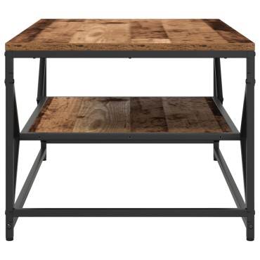 vidaXL Τραπέζι Καφέ με Ράφι από Παλαιό Ξύλο 90x50x40cm Επεξεργασμένο Ξύλο 1 τεμ.
