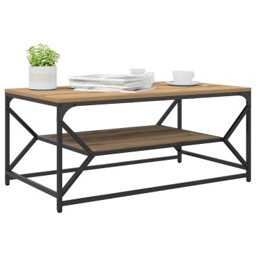 vidaXL Τραπεζάκι σαλονιού με ράφι από Ξύλο Artisan 90x50x40cm Επεξεργασμένο ξύλο 1 τεμ.