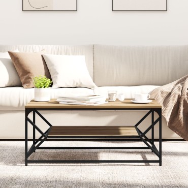 vidaXL Τραπεζάκι σαλονιού με ράφι από Ξύλο Artisan 90x50x40cm Επεξεργασμένο ξύλο 1 τεμ.
