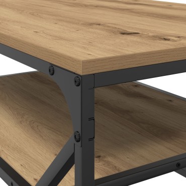 vidaXL Τραπεζάκι σαλονιού με ράφι από Ξύλο Artisan 90x50x40cm Επεξεργασμένο ξύλο 1 τεμ.