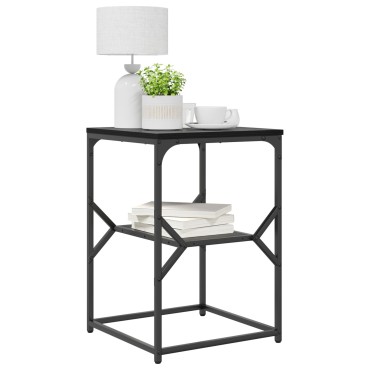 vidaXL Τραπεζάκι Μαύρο Δρυς 41x40x60cm Κατασκευασμένο Ξύλο 1 τεμ.