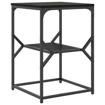 vidaXL Τραπεζάκι Μαύρο Δρυς 41x40x60cm Κατασκευασμένο Ξύλο 1 τεμ.