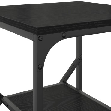 vidaXL Τραπεζάκι Μαύρο Δρυς 41x40x60cm Κατασκευασμένο Ξύλο 1 τεμ.