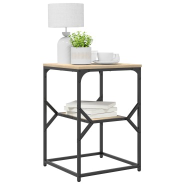 vidaXL Τραπέζι Πλευρικό Σονομά Οξιάς 41x40x60cm Κατασκευασμένο Ξύλο 1 τεμ.