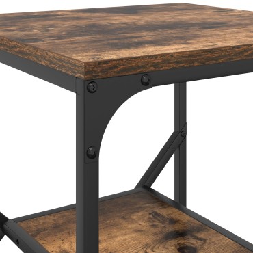 vidaXL Τραπέζι πλευράς Σκούρο Δρυς 41x40x60cm Κατασκευασμένο ξύλο 1 τεμ.