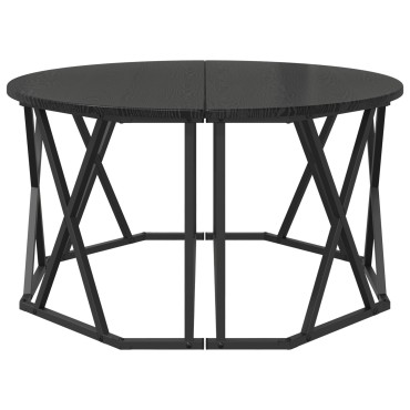 vidaXL Τραπέζι καφέ Μαύρο Δρυς 80x80x42cm από επεξεργασμένο ξύλο 1 τεμ.