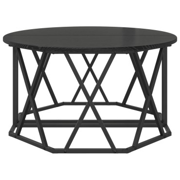 vidaXL Τραπέζι καφέ Μαύρο Δρυς 80x80x42cm από επεξεργασμένο ξύλο 1 τεμ.