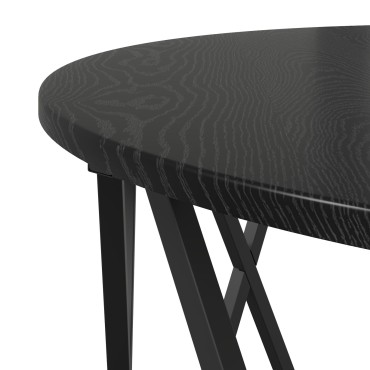 vidaXL Τραπέζι καφέ Μαύρο Δρυς 80x80x42cm από επεξεργασμένο ξύλο 1 τεμ.