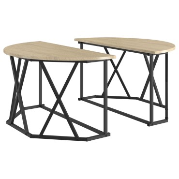 vidaXL Τραπέζι καφές από Σονομα Οξιά 80x80x42cm Φτιαγμένο από ξύλο 1 τεμ.