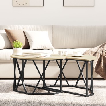 vidaXL Τραπέζι καφές από Σονομα Οξιά 80x80x42cm Φτιαγμένο από ξύλο 1 τεμ.