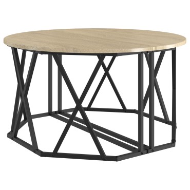 vidaXL Τραπέζι καφές από Σονομα Οξιά 80x80x42cm Φτιαγμένο από ξύλο 1 τεμ.