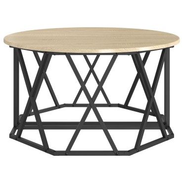 vidaXL Τραπέζι καφές από Σονομα Οξιά 80x80x42cm Φτιαγμένο από ξύλο 1 τεμ.