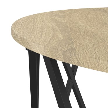 vidaXL Τραπέζι καφές από Σονομα Οξιά 80x80x42cm Φτιαγμένο από ξύλο 1 τεμ.