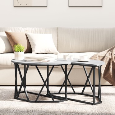vidaXL Καφέ Τραπεζάκι Γκρι Σονομά 80x80x42cm, Φτιαγμένο από Ξύλο