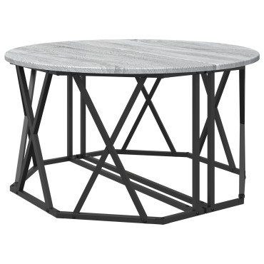 vidaXL Καφέ Τραπεζάκι Γκρι Σονομά 80x80x42cm, Φτιαγμένο από Ξύλο