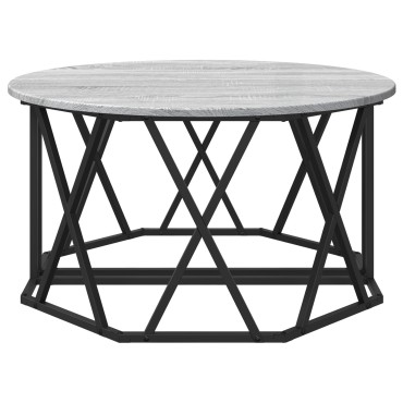 vidaXL Καφέ Τραπεζάκι Γκρι Σονομά 80x80x42cm, Φτιαγμένο από Ξύλο