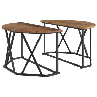 vidaXL Τραπέζι Καφέ από Παλαιό Ξύλο 80x80x42cm 1 τεμ.