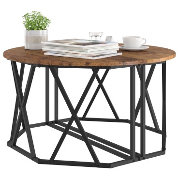 vidaXL Τραπέζι Καφέ από Παλαιό Ξύλο 80x80x42cm 1 τεμ.