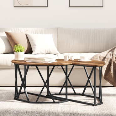 vidaXL Τραπέζι Καφέ από Παλαιό Ξύλο 80x80x42cm 1 τεμ.