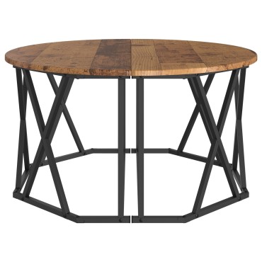 vidaXL Τραπέζι Καφέ από Παλαιό Ξύλο 80x80x42cm 1 τεμ.