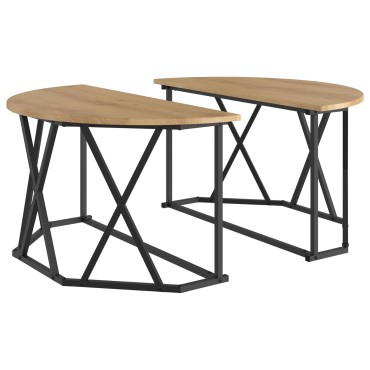 vidaXL Τραπεζάκι Καφετέριας Artisan Oak 31.5x31.5x16.5 ίντσες Φτιαγμένο από Κυκλική Ξυλαπορρίμματα 1 τεμ.