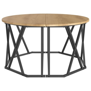 vidaXL Τραπεζάκι Καφετέριας Artisan Oak 31.5x31.5x16.5 ίντσες Φτιαγμένο από Κυκλική Ξυλαπορρίμματα 1 τεμ.