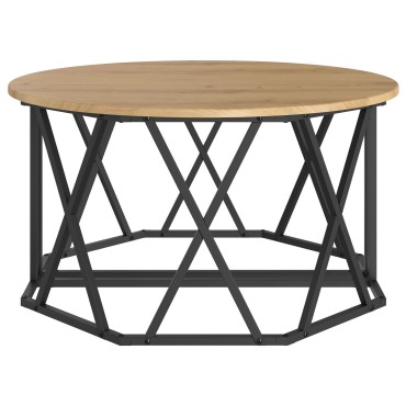 vidaXL Τραπεζάκι Καφετέριας Artisan Oak 31.5x31.5x16.5 ίντσες Φτιαγμένο από Κυκλική Ξυλαπορρίμματα 1 τεμ.