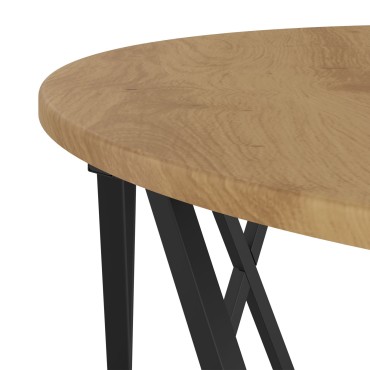vidaXL Τραπεζάκι Καφετέριας Artisan Oak 31.5x31.5x16.5 ίντσες Φτιαγμένο από Κυκλική Ξυλαπορρίμματα 1 τεμ.